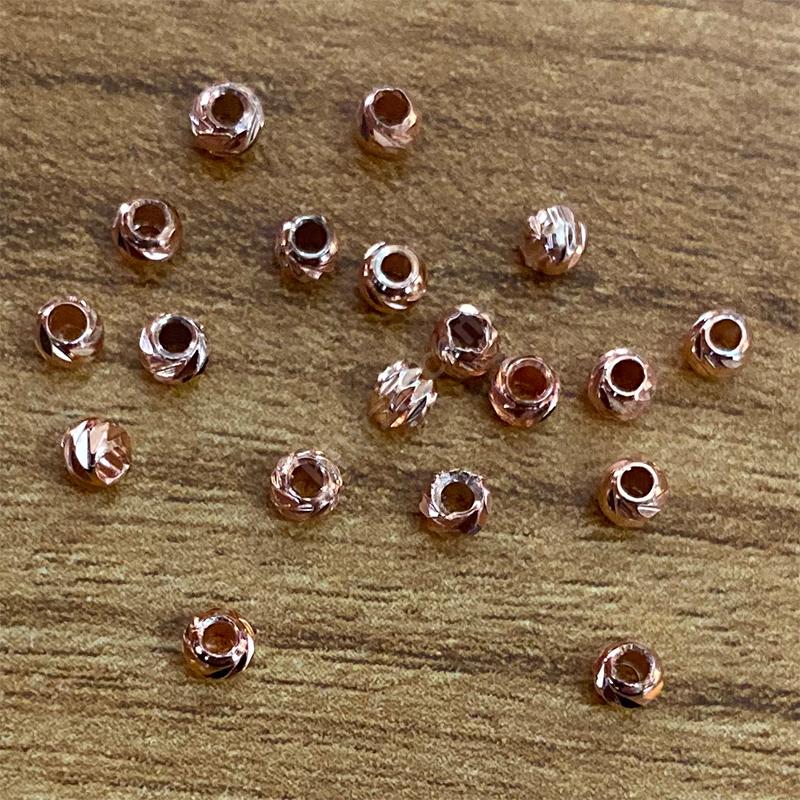 Rose Kaplama Dorika Boncuk ( 20 Adet ) 3 Mm
